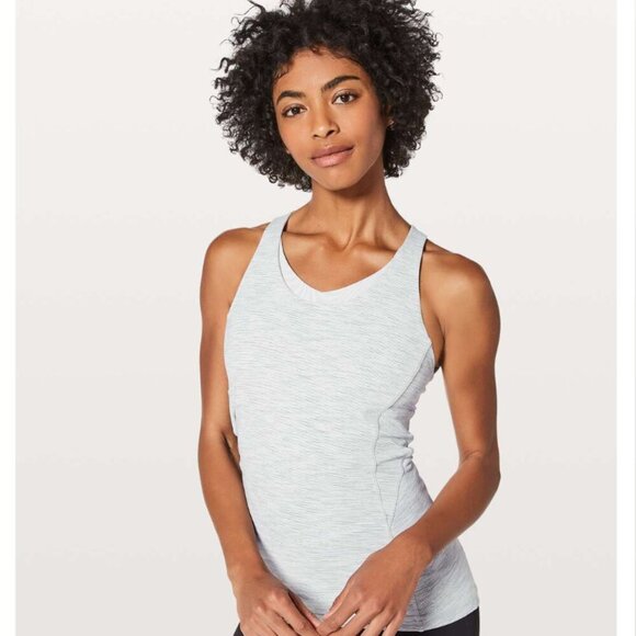 Lululemon Stash N Run Tank Gray and Coral Size 12 Athletic - Picture 2 of 10